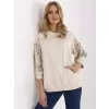 Dámská mikina RUE PARIS RV-BL-A367-1.18P LIGHT BEIGE