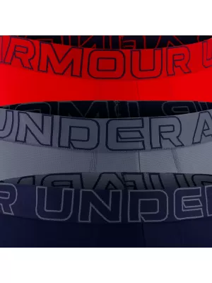 Pánské boxerky UNDER ARMOUR UA PERFORMANCE TECH MESH - SOLID 6 -3PK 1383884-600 ČERVENÁ