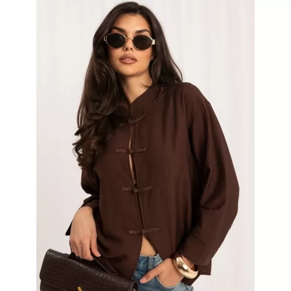  Dámská košile ITALY MODA MI-KS-A336315.75 BROWN 