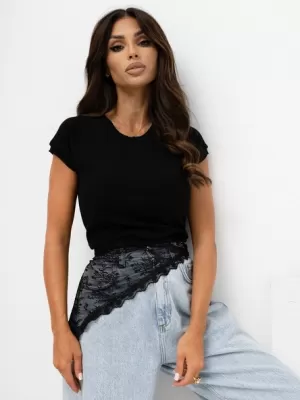 Dámské tričko RUE PARIS RV-TS-A1442.15 BLACK