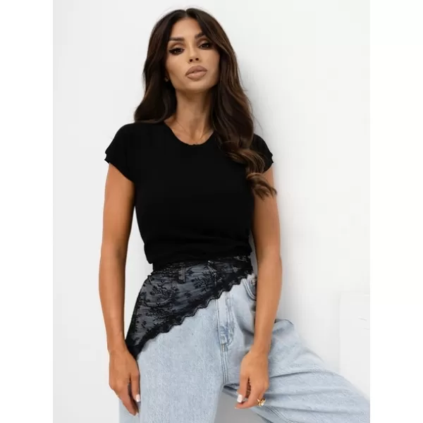  Dámské tričko RUE PARIS RV-TS-A1442.15 BLACK 