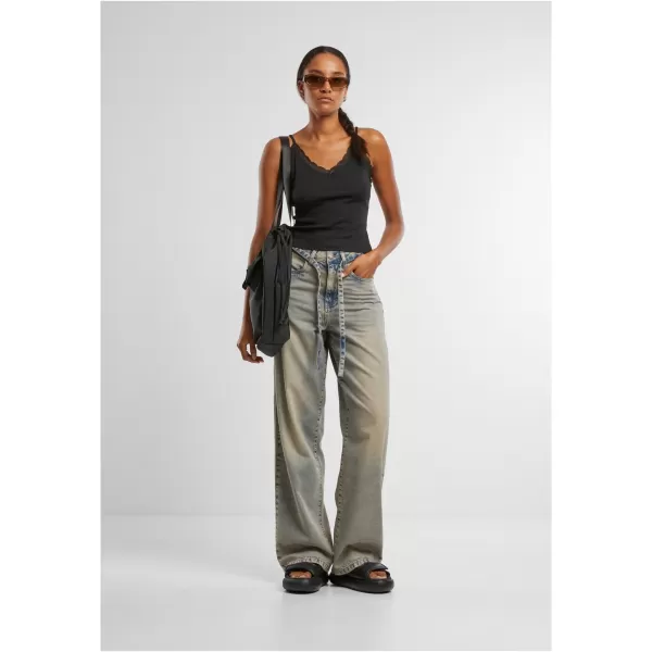  Dámské tílko URBAN CLASSICS TB7514A BLACK/OFF WHITE 