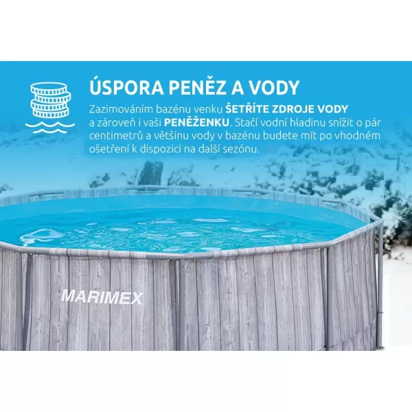  Bazén Florida 3,05x0,91 m se skimmerem - motiv ŠEDÉ DŘEVO 