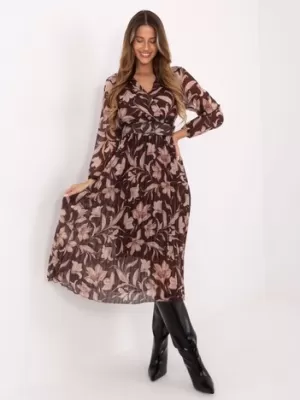 Dámské šaty ITALY MODA IT-SK-11389-1.28P BROWN