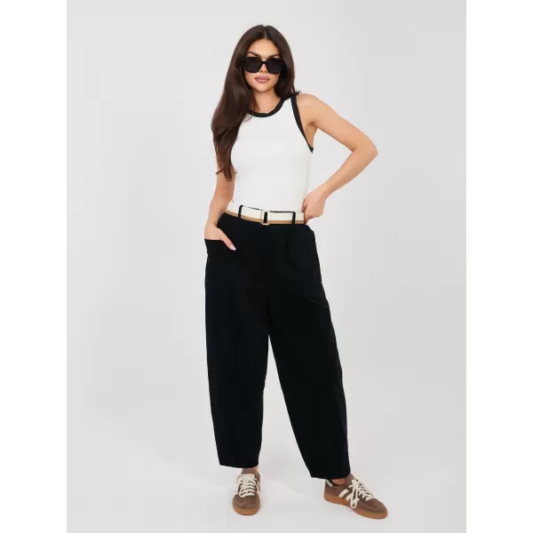  Dámské kalhoty RUE PARIS IT-SP-FL9665.14 BLACK 