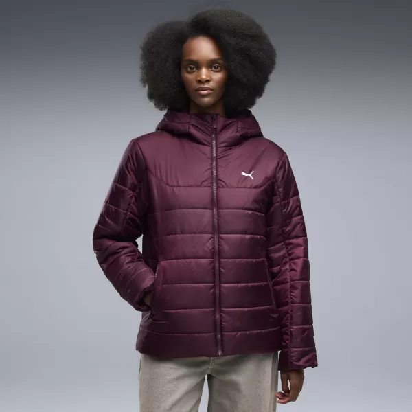  Dámská bunda PUMA ESS HOODED PADDED JACKET 68523124 RUBY NOIR 