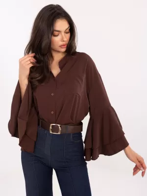 Dámská košile RUE PARIS MI-KS-3173.49 BROWN