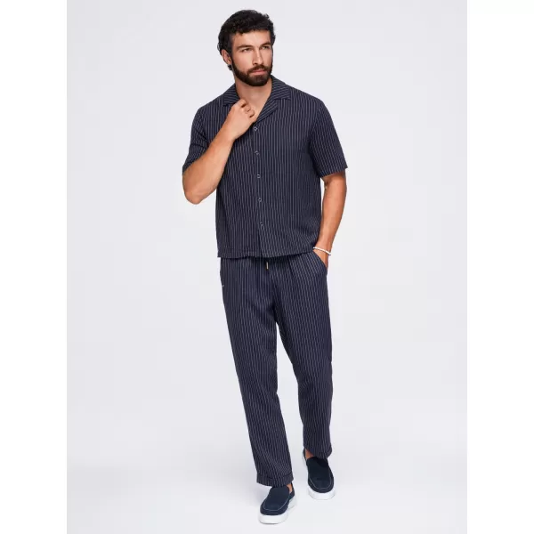  Pánská košile OMBRE OM-SHSS-0222 NAVY BLUE 