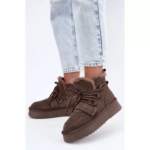  Dámské boty BIG STAR SHOES UU274315 BROWN/BEIGE SHADOWS 