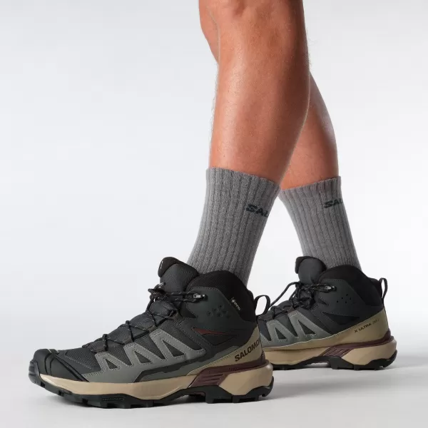  Pánské boty SALOMON X ULTRA 360 MID GORE-TEX L47743300 PHANTOM/DESERT TAN/RUM RAISIN 