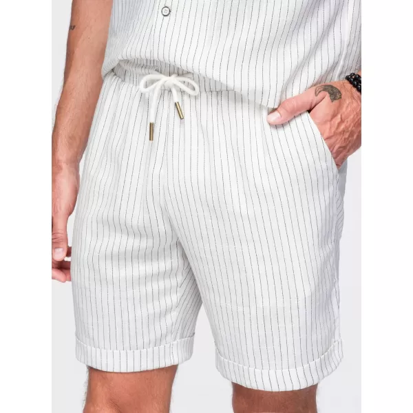  Pánské kraťasy OMBRE OM-SRCS-0208 OFF-WHITE 