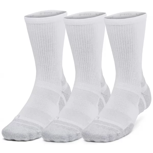  Ponožky UNDER ARMOUR UA PERF TECH PRO 3PK CREW 1386246-100 BÍLÁ 