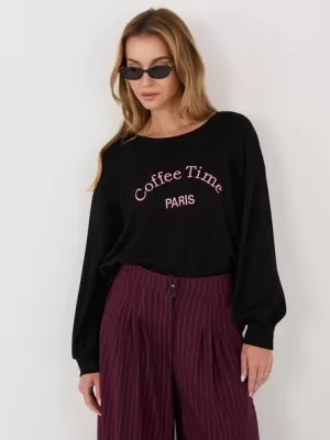 Dámská mikina RUE PARIS RV-BL-A1220.11 BLACK