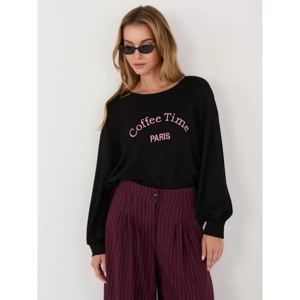  Dámská mikina RUE PARIS RV-BL-A1220.11 BLACK 