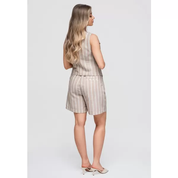  Dámský kabát OMBRE OW-VE-E0008 BEIGE 