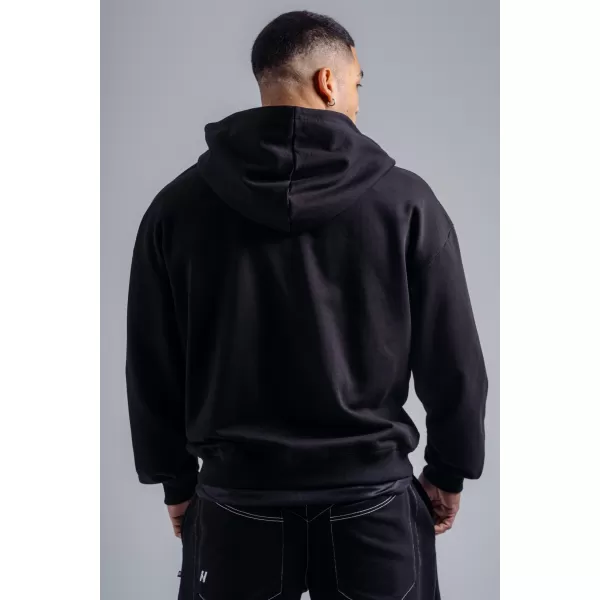  Mikina na zip s vyšívaným logem NEBBIA PRIMAL 884 BLACK 