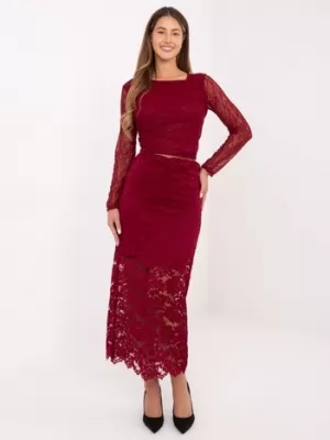 Dámská sukně ITALY MODA MI-SD-G9137.16P BURGUNDY