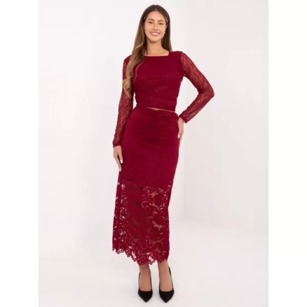 Dámská sukně ITALY MODA MI-SD-G9137.16P BURGUNDY 