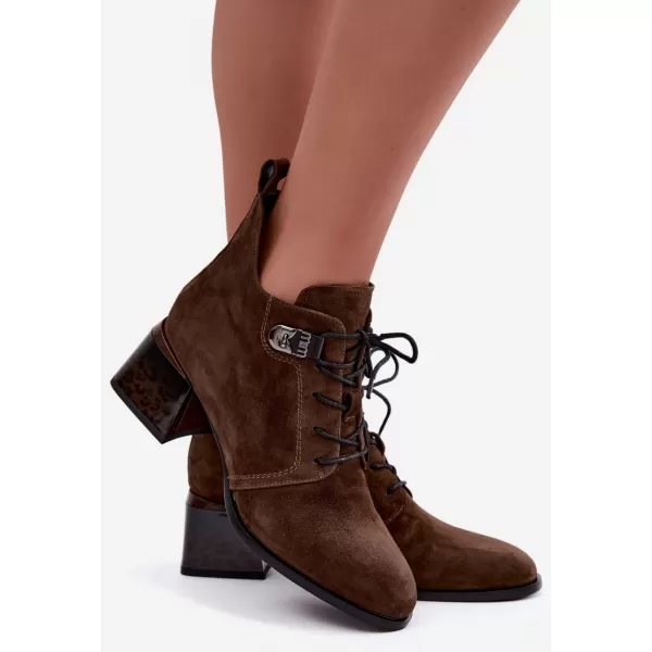  Dámské kotníkové boty BOTO 26BT24-383 COFFEE 