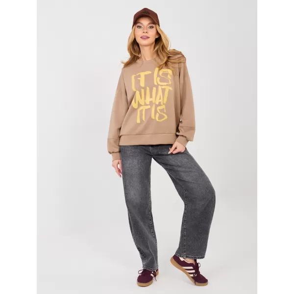  Dámská mikina RUE PARIS IT-BL-22183.45 DARK BEIGE 