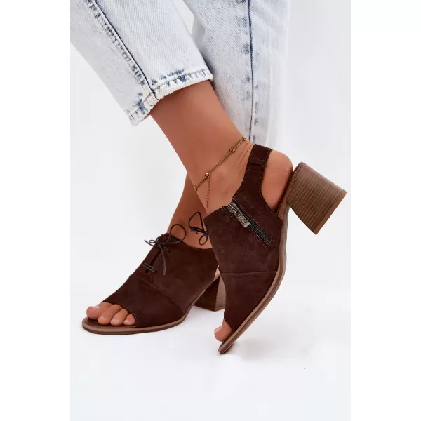  Dámské sandály ZAZOO 40523 CHOCOLATE 