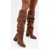 Dámské kozačky ZAZOO 4228 LIGHT BROWN