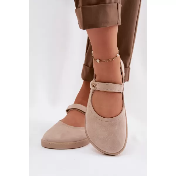  Dámské baleríny ZAZOO 10206 BEIGE 