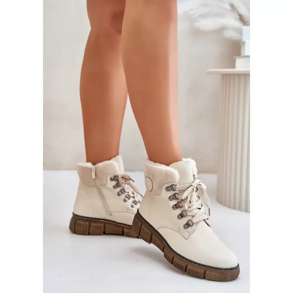  Dámské traperky BOTO 24BT02-7973 BEIGE 