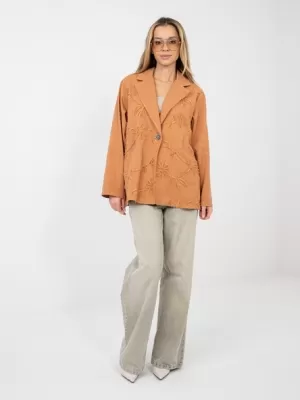 Dámská bunda RUE PARIS IT-MA-FL9992.97 DARK ORANGE