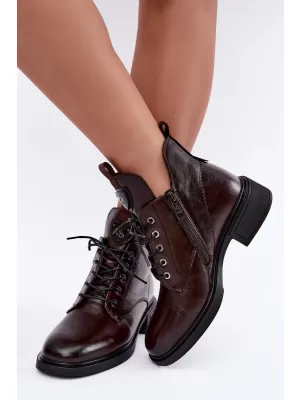 Dámské boty VINCEZA 133145 LEATHER BROWN