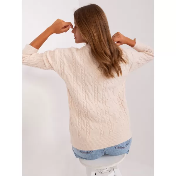  Dámský svetr WOOL FASHION ITALIA AT-SW-2335-1.68P LIGHT BEIGE 