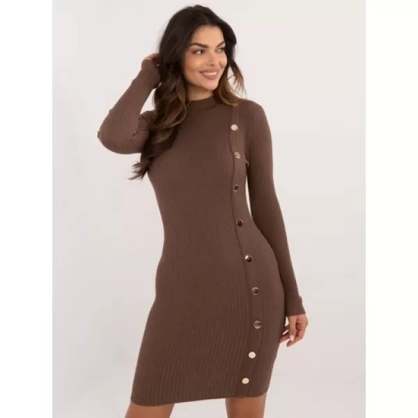  Dámské šaty WOOL FASHION ITALIA AT-SK-2345-2.32 BROWN 