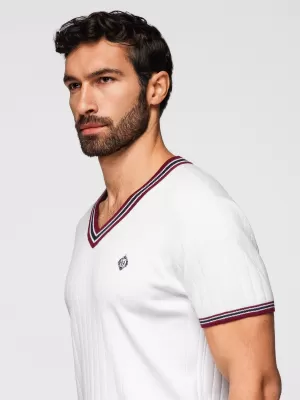 Pánské triko OMBRE OM-TSCT-0266 WHITE