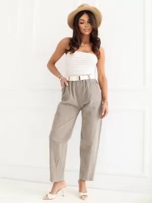 Dámské kalhoty ITALY MODA IT-SP-26016.85 DARK BEIGE