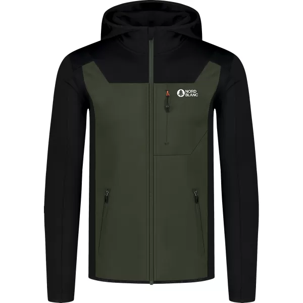  Pánská powerfleece mikina NORDBLANC SPRAWL NBSFM8333 ZELENÁ 