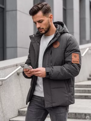 Pánská bunda DSTREET1 TMAVĚ ŠEDÁ