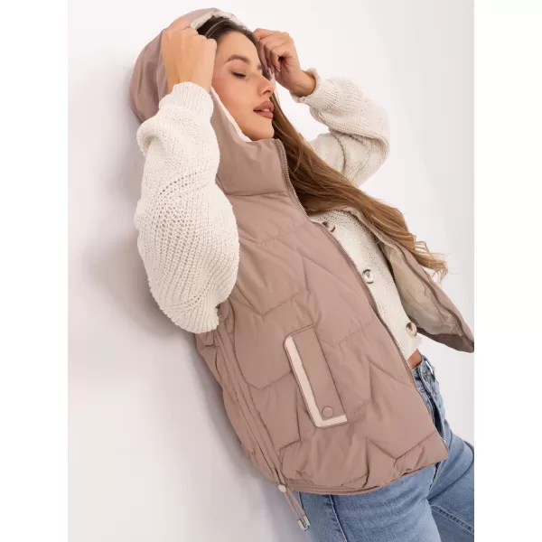  Dámská vesta FACTORY PRICE MBM-KZ-2502.27 DARK BEIGE 