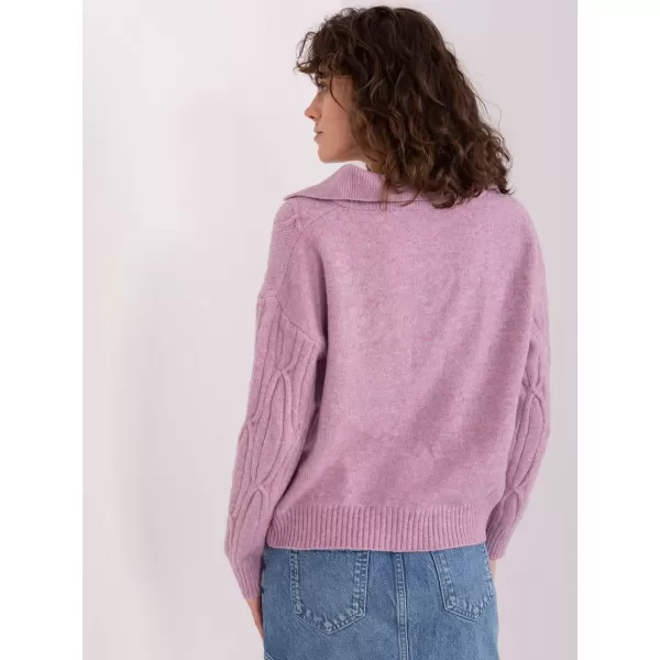  Dámský svetr WOOL FASHION ITALIA AT-SW-2349-2.96 BRIGHT PURPLE 