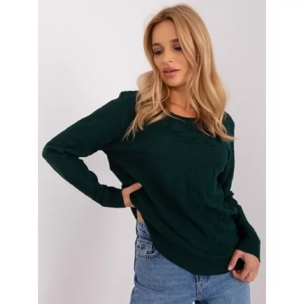  Dámský svetr WOOL FASHION ITALIA AT-SW-2231A.00P DARK GREEN 