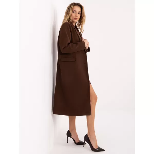  Dámský kabát FACTORY PRICE IT-PL-80320.65 DARK BROWN 