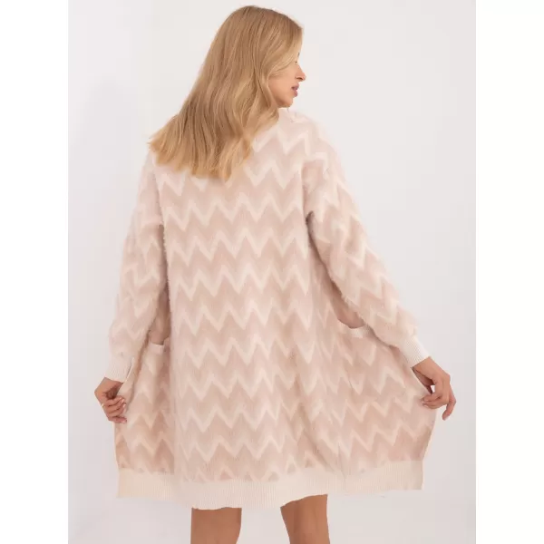  Dámský kardigan WOOL FASHION ITALIA AT-SW-2340-A.00 BEIGE 