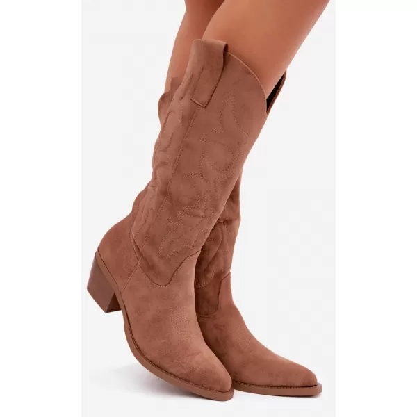  Dámské kozačky BOTO 7689A BROWN 