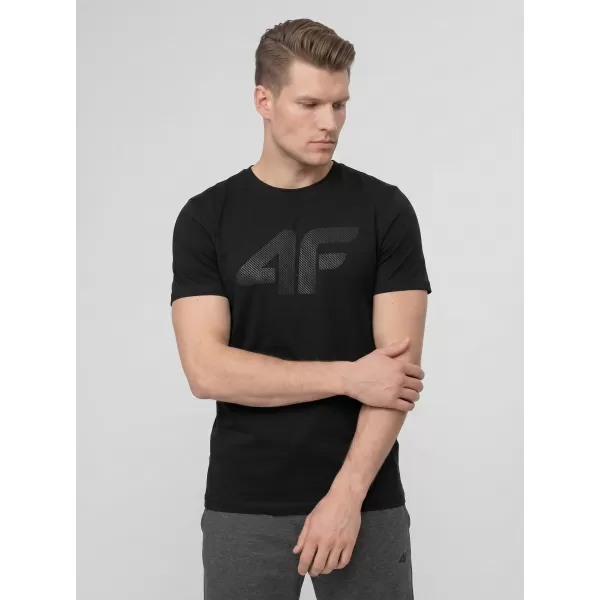  Pánské triko 4F 4FWMM00TTSHM3342 DEEP BLACK 