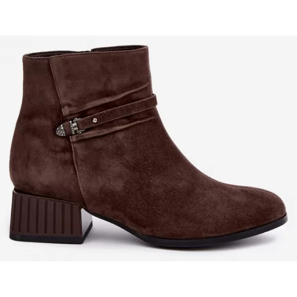  Dámské kotníkové boty D&A CR62-3476 BROWN 