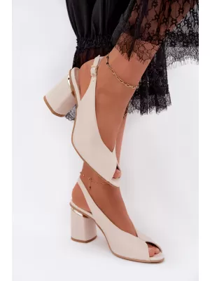 Dámské sandály ZAZOO 1085 LIGHT BEIGE