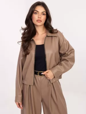 Dámská bunda RUE PARIS IT-KR-FL9707.34 DARK BEIGE
