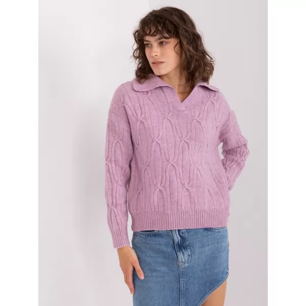  Dámský svetr WOOL FASHION ITALIA AT-SW-2349-2.96 BRIGHT PURPLE 