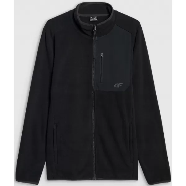  Pánská fleece mikina 4F 4FWAW25TFLEM417 DEEP BLACK 