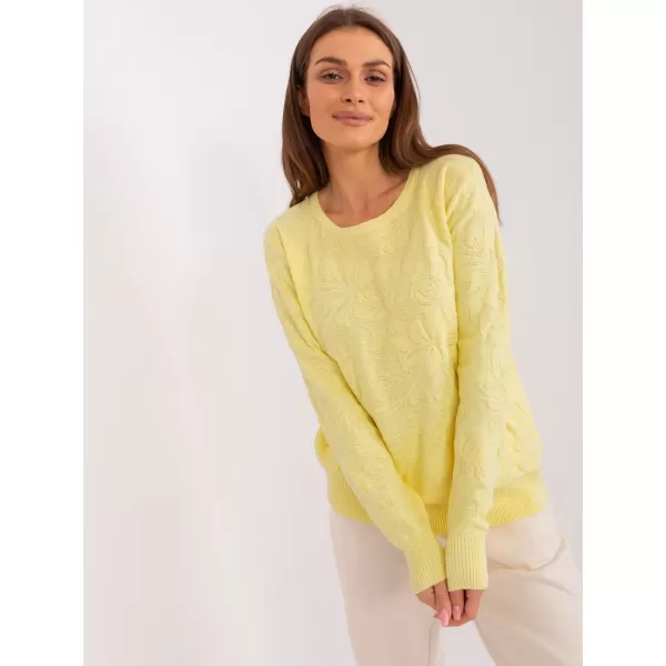  Dámský svetr WOOL FASHION ITALIA AT-SW-2231A.00P BRIGHT YELLOW 