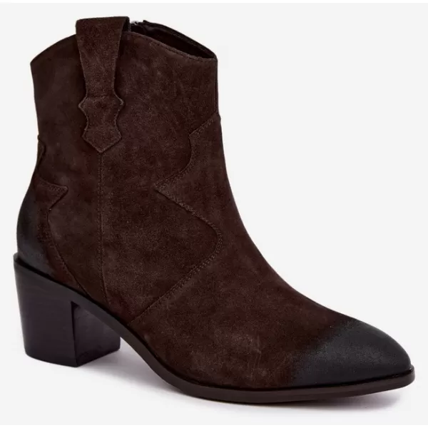  Dámské kovbojky D&A CR62-3395 DARK BROWN 